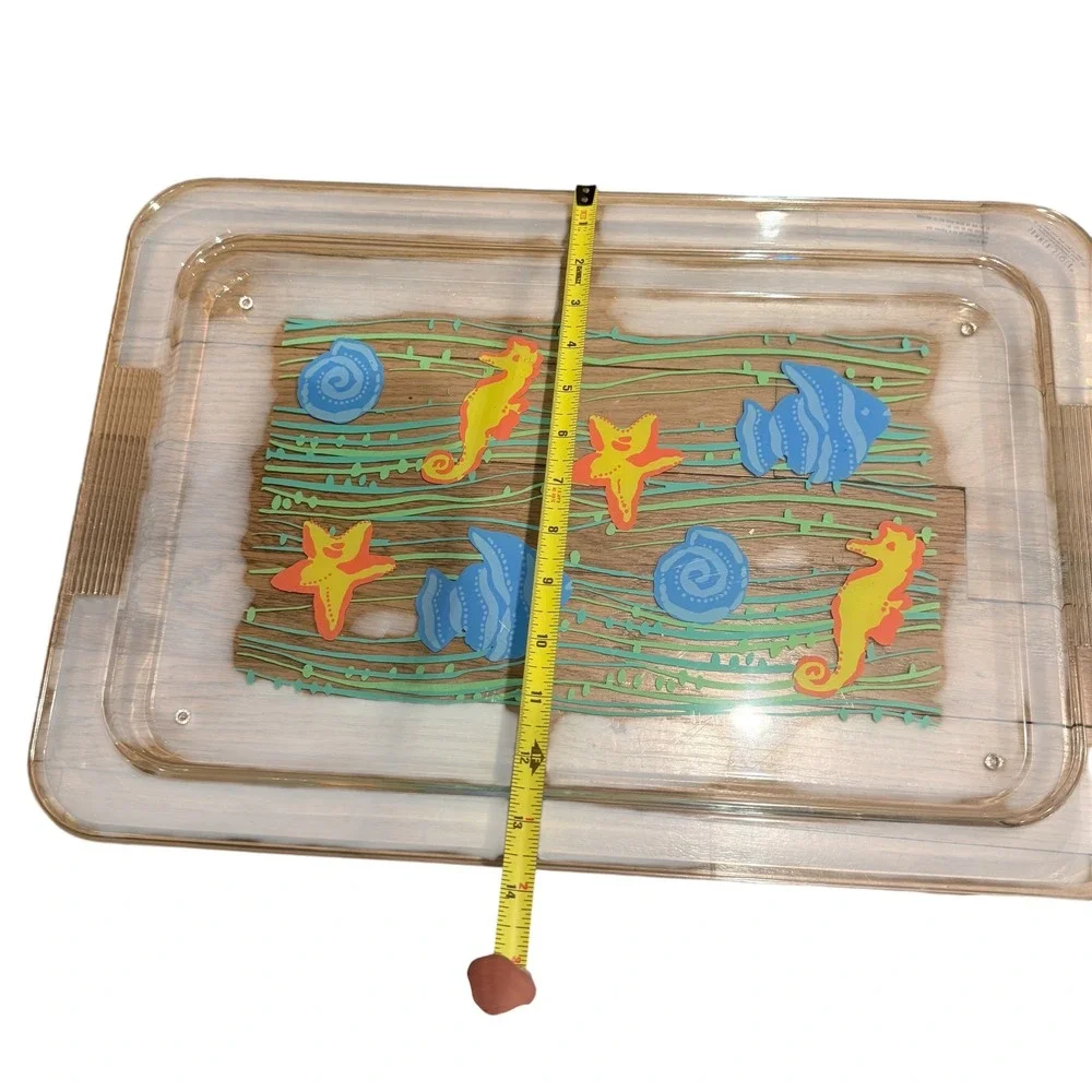 Summer Stock Ocean Life Dinnerware Set Bowl Acrylic Plates Glasses Vintage